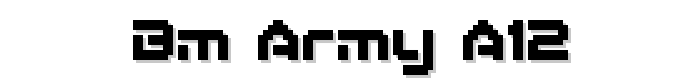 BM army A12 font